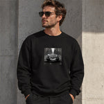 No Requests Oversize Sweatshirt – Siyah – model üzerinde ön görünüm