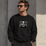 No Requests Oversize Sweatshirt – Siyah – model üzerinde ön görünüm