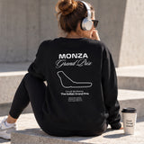 Monza Grand Prix Oversize Sweatshirt – Siyah – model üzerinde arka görünüm