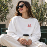 Türkiye Grand Prix Oversize Sweatshirt – Beyaz – model üzerinde ön görünüm