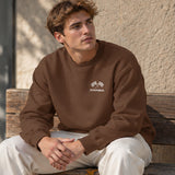 Türkiye Grand Prix Oversize Sweatshirt – Kahverengi – model üzerinde ön görünüm