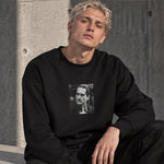 Vito Corleone Oversize Sweatshirt – Siyah – model üzerinde ön görünüm