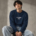 My Prime Era Oversize Sweatshirt – Lacivert – model üzerinde ön görünüm