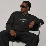 My Prime Era Oversize Sweatshirt – Siyah – model üzerinde ön görünüm