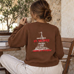 Saint Tropez Sailing Club Oversize Sweatshirt – Kahverengi – model üzerinde arka görünüm