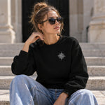 Saint Tropez Sailing Club Oversize Sweatshirt – Siyah – model üzerinde ön görünüm