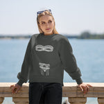 Unshell Me Oversize Sweatshirt – Antrasit – model üzerinde ön görünüm