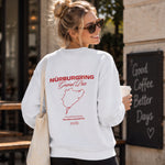German Grand Prix – Nürburgring Grand Prix Oversize Sweatshirt – Beyaz – model üzerinde arka görünüm