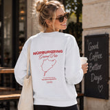 German Grand Prix – Nürburgring Grand Prix Oversize Sweatshirt – Beyaz – model üzerinde arka görünüm