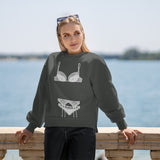 Noir Seduce Oversize Sweatshirt – Antrasit – model üzerinde ön görünüm