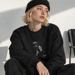 Michael Corleone Oversize Sweatshirt – Siyah – model üzerinde ön görünüm