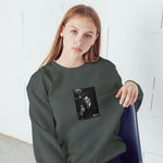 Michael Corleone Oversize Sweatshirt – Antrasit – model üzerinde ön görünüm