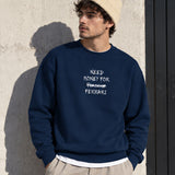 Need Money For Ferrari Oversize Sweatshirt – Lacivert – model üzerinde ön görünüm