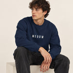 Meoow Oversize Sweatshirt – Lacivert – model üzerinde ön görünüm