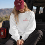 Spa-Francorchamps Grand Prix Oversize Sweatshirt – Beyaz – model üzerinde ön görünüm