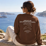 Spa-Francorchamps Grand Prix Oversize Sweatshirt – Kahverengi – model üzerinde arka görünüm