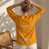Blue Bikini Sweatshirt – Turuncu – model üzerinde arka görünüm