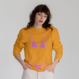 Pink Bikini Sweatshirt – Turuncu – model üzerinde ön görünüm