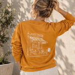 Café de Paris Sweatshirt – Turuncu – model üzerinde arka görünüm