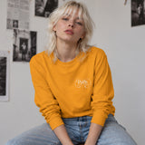Café de Paris Sweatshirt – Turuncu – model üzerinde ön görünüm