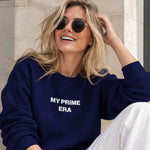 My Prime Era Sweatshirt – Lacivert – model üzerinde ön görünüm