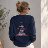 Saint Tropez Sailing Club Sweatshirt – Lacivert – model üzerinde arka görünüm