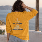 Saint Tropez Sailing Club Sweatshirt – Turuncu – model üzerinde arka görünüm
