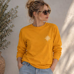 Saint Tropez Sailing Club Sweatshirt – Turuncu – model üzerinde ön görünüm