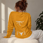 White Bikini Sweatshirt – Turuncu – model üzerinde arka görünüm