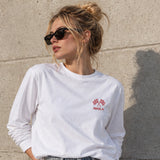 Imola Grand Prix Sweatshirt – Beyaz – model üzerinde ön görünüm