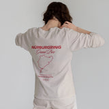 German Grand Prix – Nürburgring Grand Prix Sweatshirt – Bej – model üzerinde arka görünüm