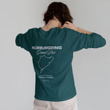 German Grand Prix – Nürburgring Grand Prix Sweatshirt – Koyu Yeşil – model üzerinde arka görünüm