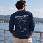 German Grand Prix – Nürburgring Grand Prix Sweatshirt – Lacivert – model üzerinde arka görünüm