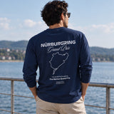 German Grand Prix – Nürburgring Grand Prix Sweatshirt – Lacivert – model üzerinde arka görünüm