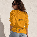 Leopard Bikini Sweatshirt – Turuncu – model üzerinde arka görünüm