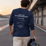 Spa-Francorchamps Grand Prix Sweatshirt – Lacivert – model üzerinde arka görünüm