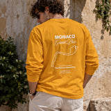 Monaco Grand Prix Sweatshirt – Turuncu – model üzerinde arka görünüm