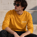 Summer Is Cool If You're Rich Sweatshirt – Turuncu – model üzerinde ön görünüm