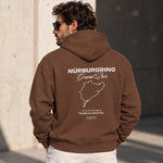 German Grand Prix – Nürburgring Grand Prix Oversize Hoodie – Kahverengi – model üzerinde arka görünüm