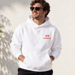 German Grand Prix – Nürburgring Grand Prix Oversize Hoodie – Beyaz – model üzerinde ön görünüm