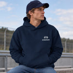 German Grand Prix – Nürburgring Grand Prix Oversize Hoodie – Lacivert – model üzerinde ön görünüm