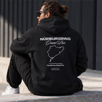 German Grand Prix – Nürburgring Grand Prix Oversize Hoodie – Siyah – model üzerinde arka görünüm