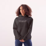 All I Need Is U Oversize Hoodie – Antrasit – model üzerinde ön görünüm