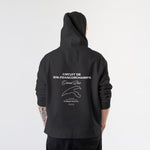 Spa-Francorchamps Grand Prix Oversize Hoodie – Siyah – model üzerinde arka görünüm