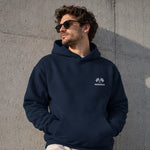 Monaco Grand Prix Oversize Hoodie – Lacivert – model üzerinde ön görünüm