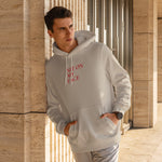 Sit On My Face Hoodie – Krem – model üzerinde ön görünüm