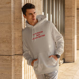 Life Sucks Hoodie – Krem – model üzerinde ön görünüm