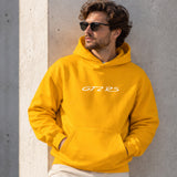 What The Fuck Is Tesla Hoodie – Turuncu – model üzerinde ön görünüm