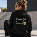 What The Fuck Is Kuzu Kulağı Hoodie – Siyah – model üzerinde arka görünüm