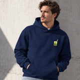 What The Fuck Is Kuzu Kulağı Hoodie – Lacivert – model üzerinde ön görünüm